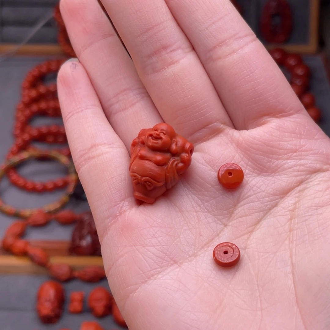 锡***室南红玛瑙未镶嵌配饰