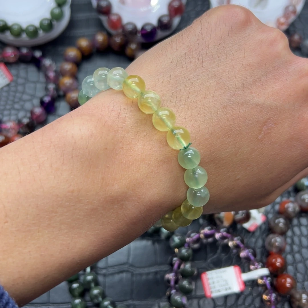 葡萄石手绳未镶嵌好看