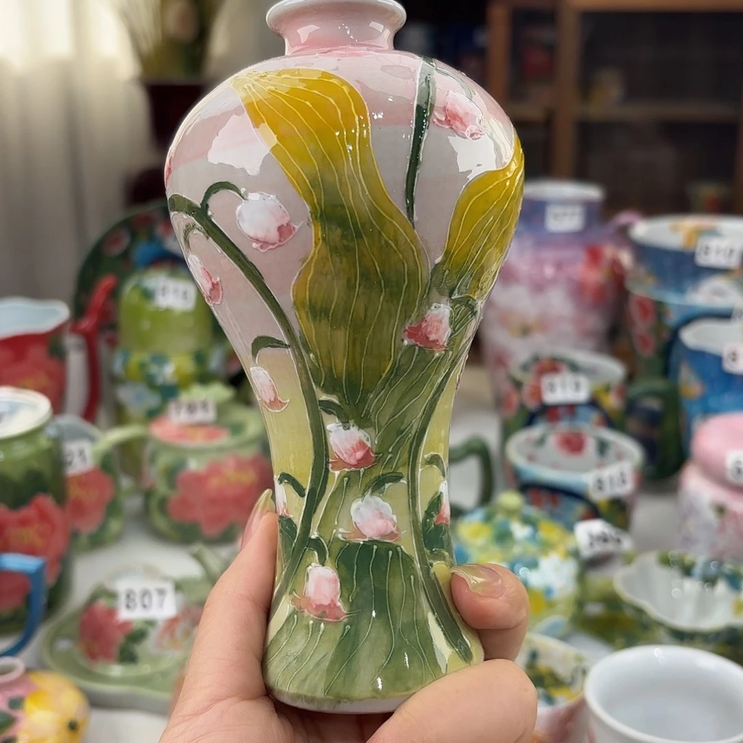 瓷片景德镇手绘高温釉下彩陶瓷茶具