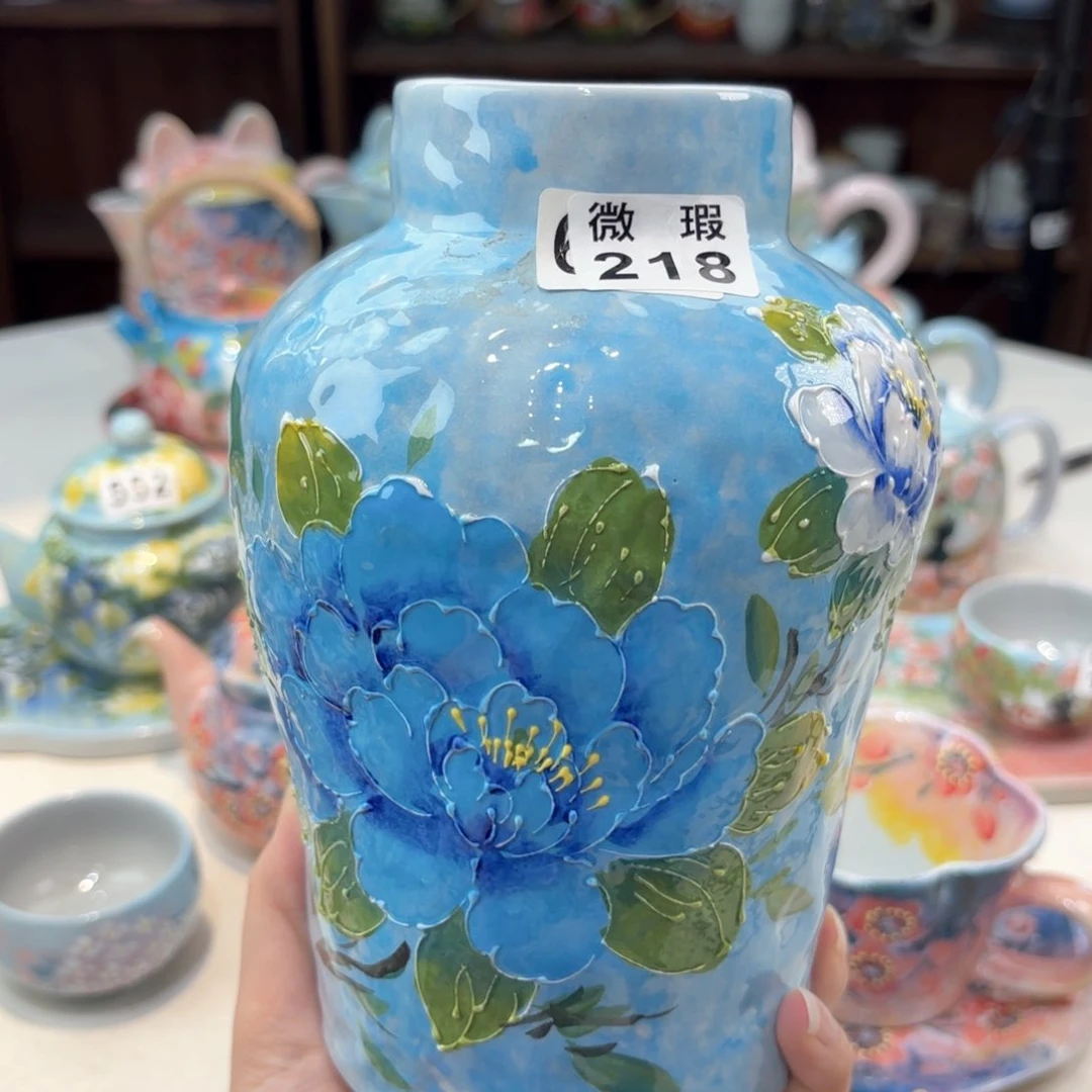 景德镇手绘高温釉下彩陶瓷茶具