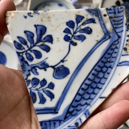 瓷片现代瓷器青花瓷片