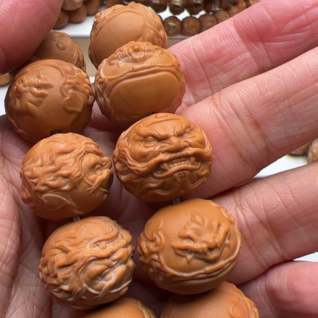 猴头核桃吊坠微瑕18超大尺寸钟馗