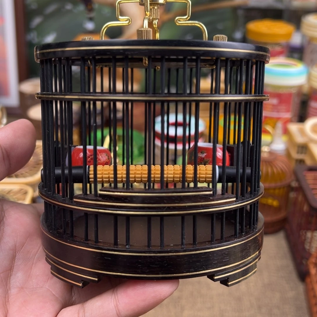 乌木紫光檀小圆素款带山青