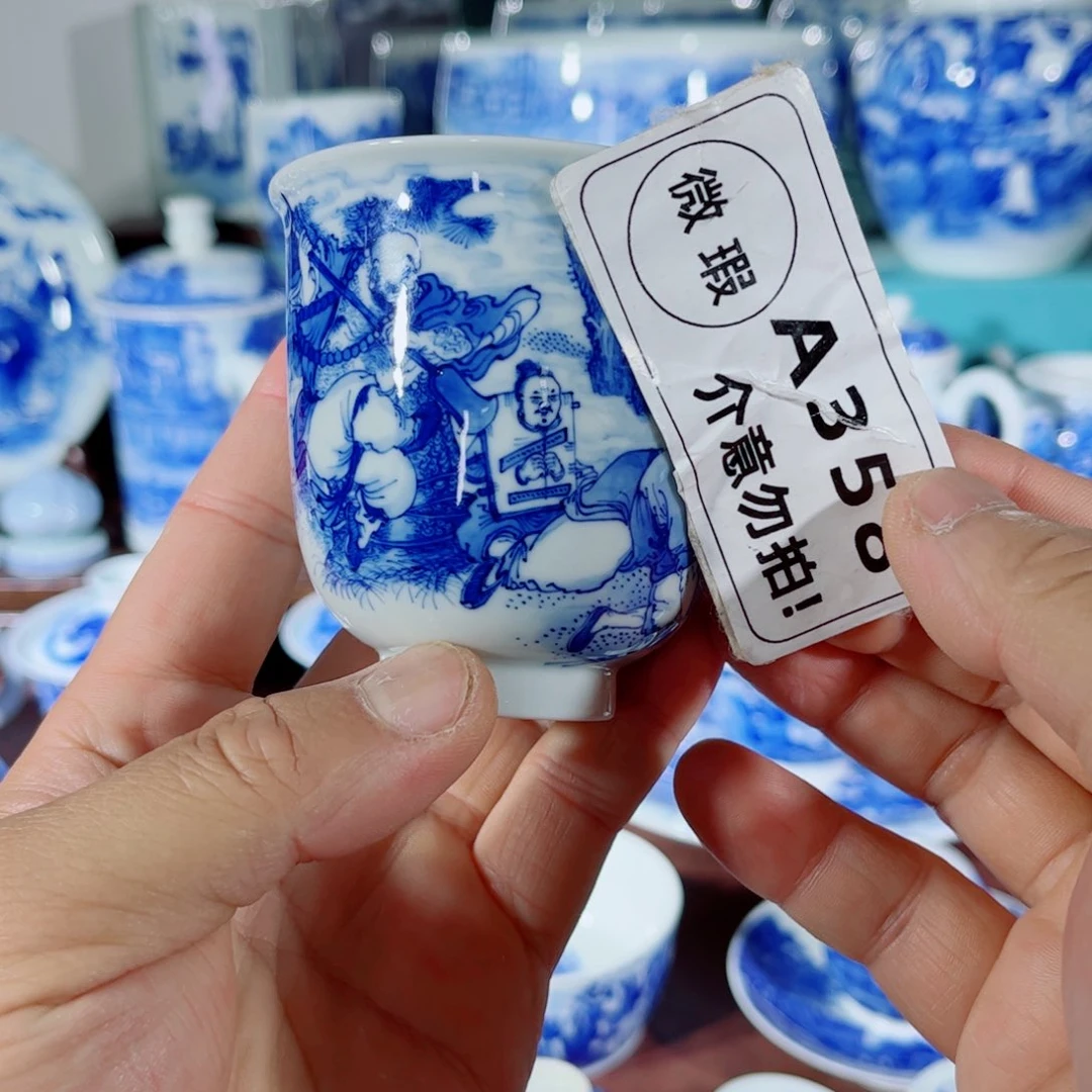 杯子手工手绘的陶瓷，