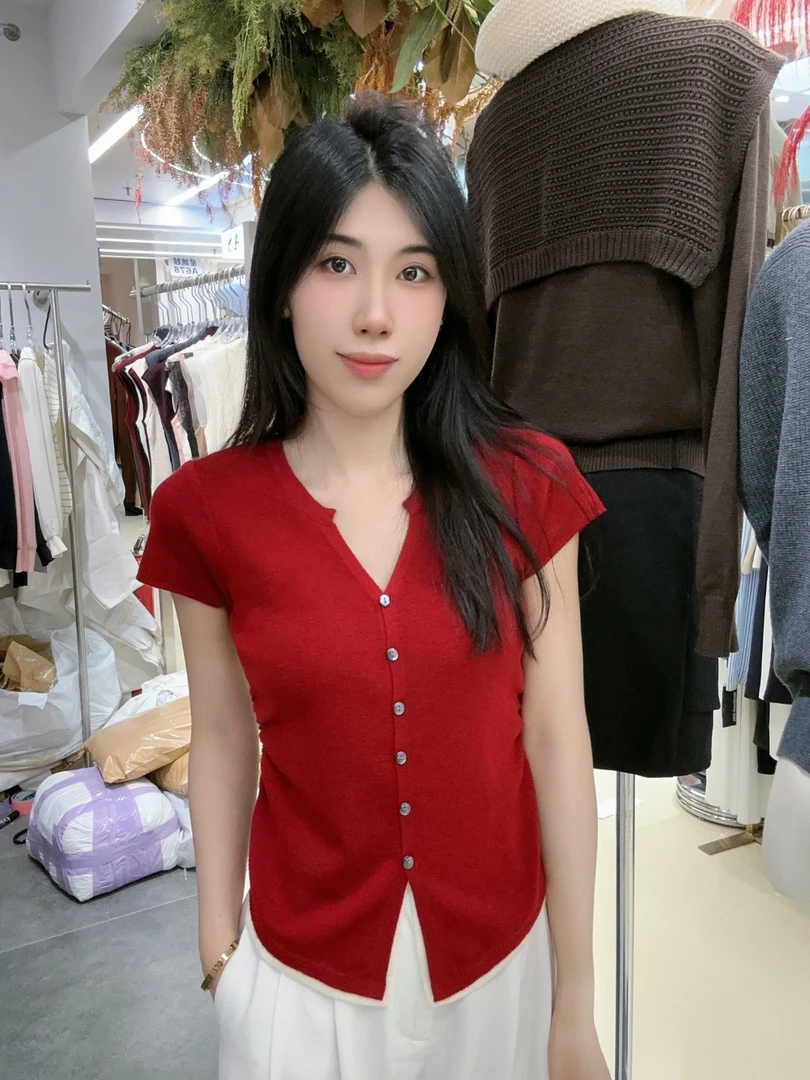 【羊毛小V针织衫】软糯羊毛锁温不扎肤V领显瘦显气质秋冬必入款