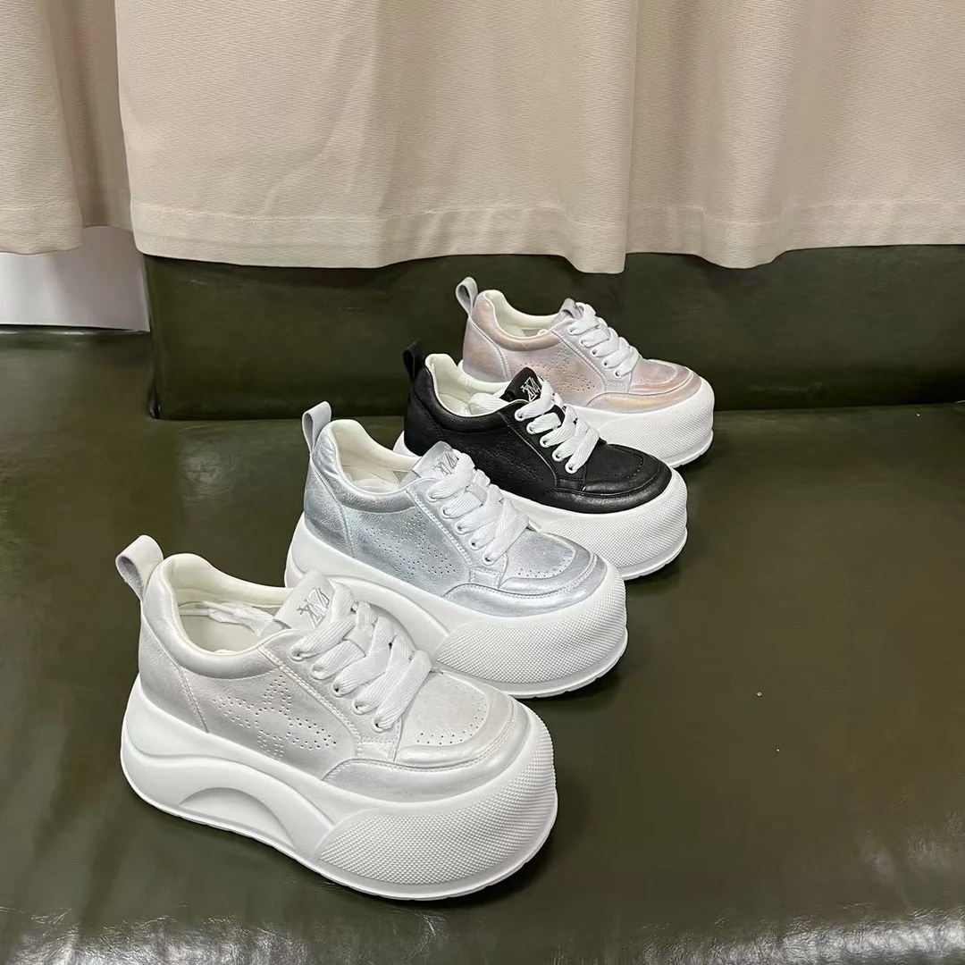 【娃娃鞋二代】增高9CM 2025时尚休闲厚底内增高小个子女鞋 9355