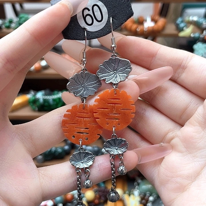 翡翠未镶嵌耳饰饰品