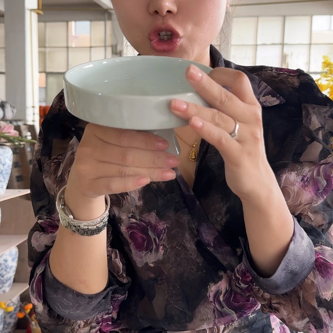 景德镇陶瓷果盘高9口径15公分