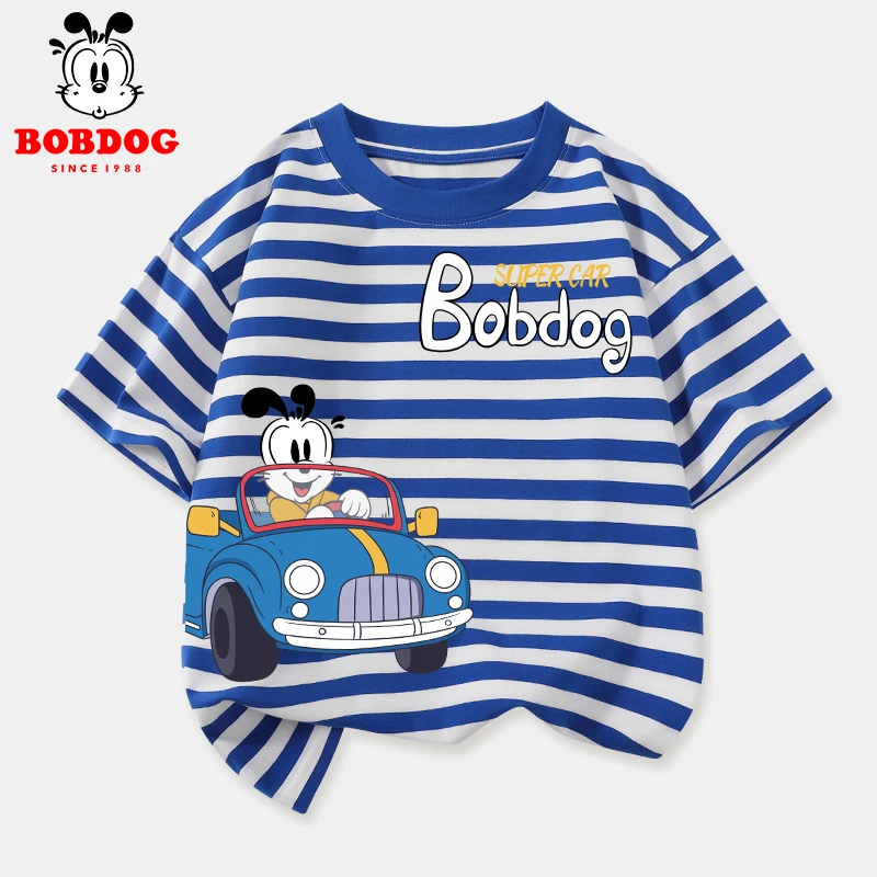 巴布豆男童短袖t恤夏装2025新款宝宝洋气男孩夏季儿童上衣童装潮