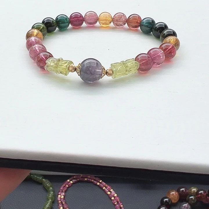 手链碧玺18K金镶嵌12号