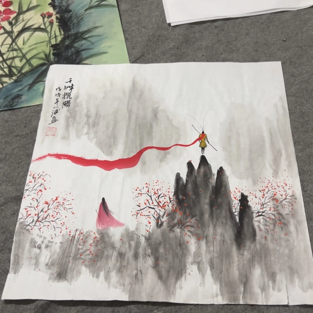 国画国画作品画心一张