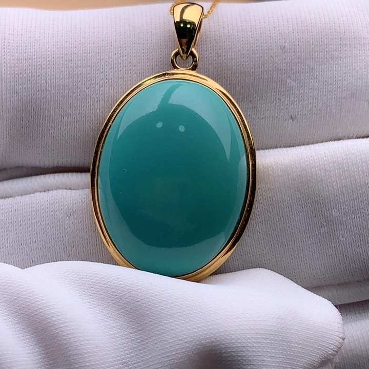 绿松石18K金镶嵌珠宝奇石