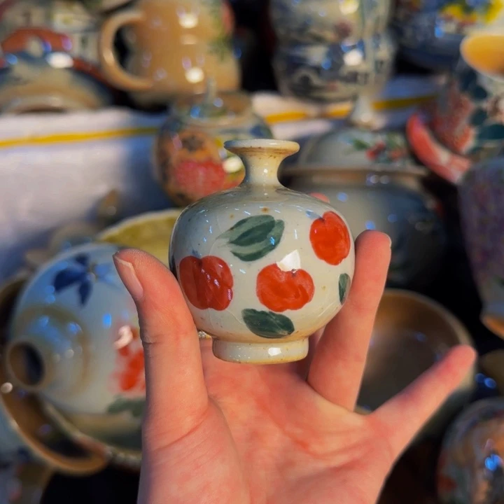 瓷片手工手绘陶瓷细微不一样