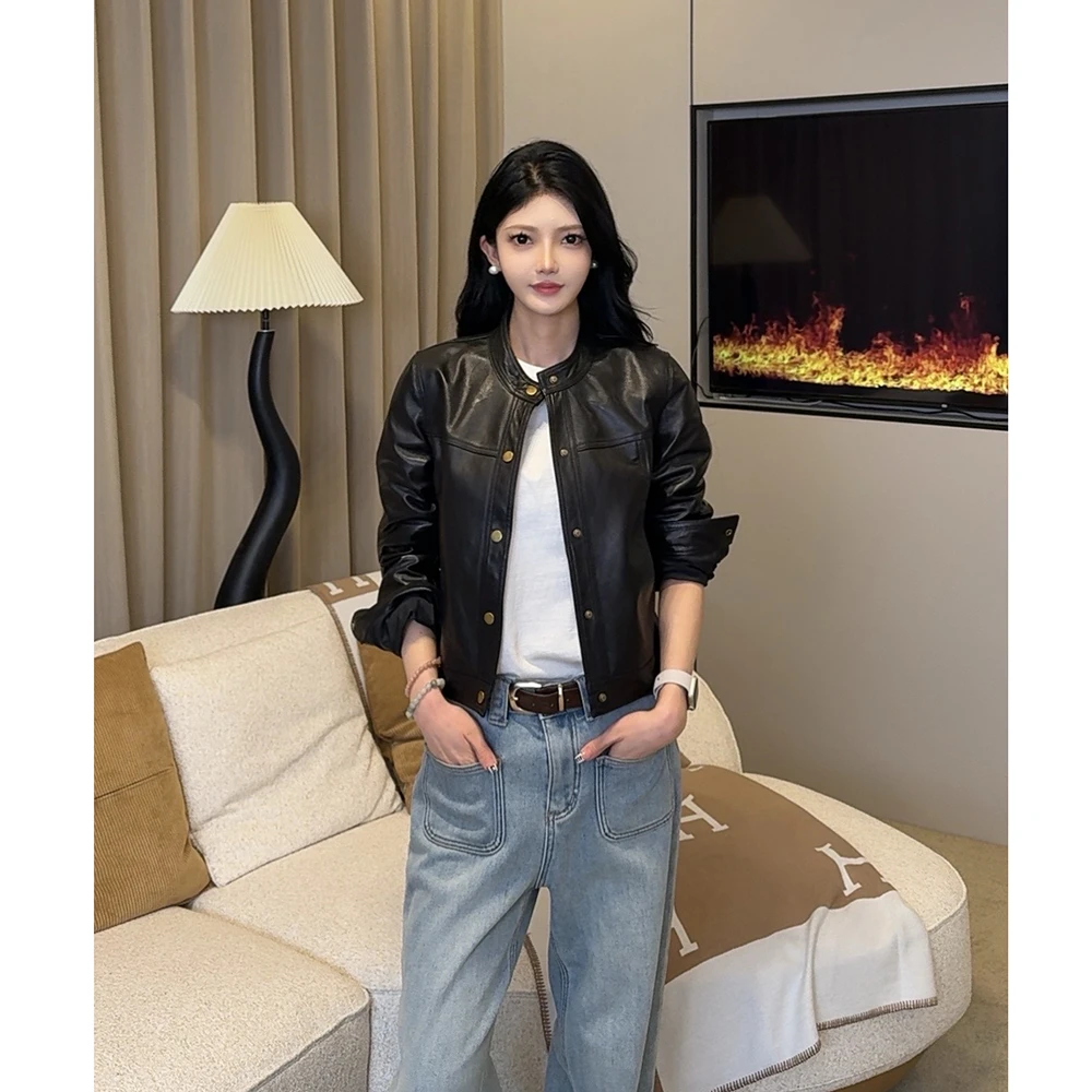 【小宇】★“奢宠浪漫“春款新款植鞣皮半油蜡绵羊皮外套 924587