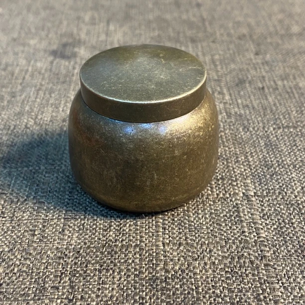 纯铜素面小罐子摆件