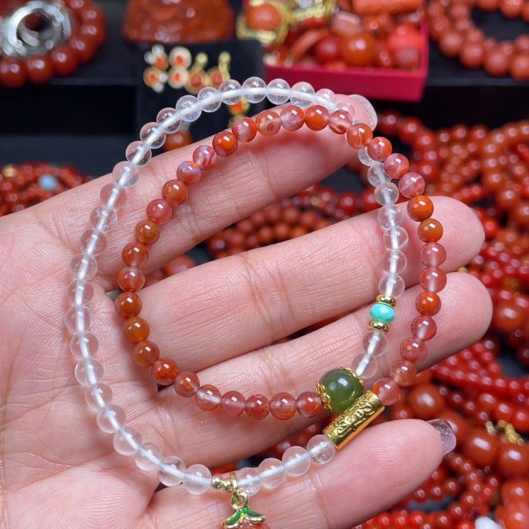 南红玛瑙手链未镶嵌