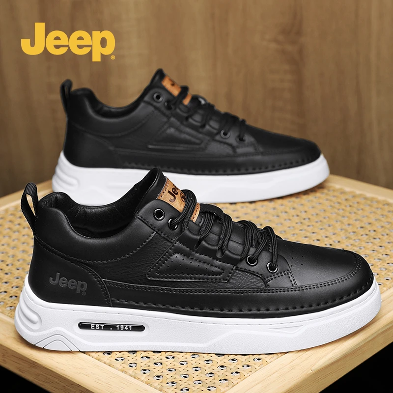 Jeep吉普2025新款男士休闲鞋爆款板鞋男士防滑耐磨户外运动鞋潮鞋