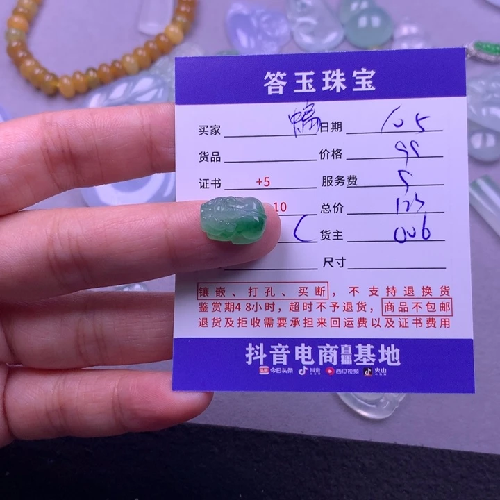 颈饰未镶嵌翡翠螭**安