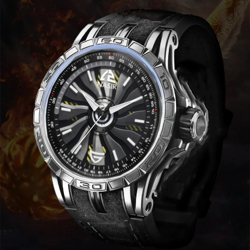 【黎莎专属】风之子刀锋官方正品时来旋转高端机械腕表-R810