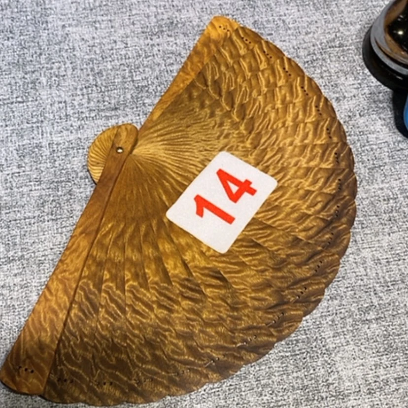 【闪购商品】金丝楠一***风金丝楠木扇子