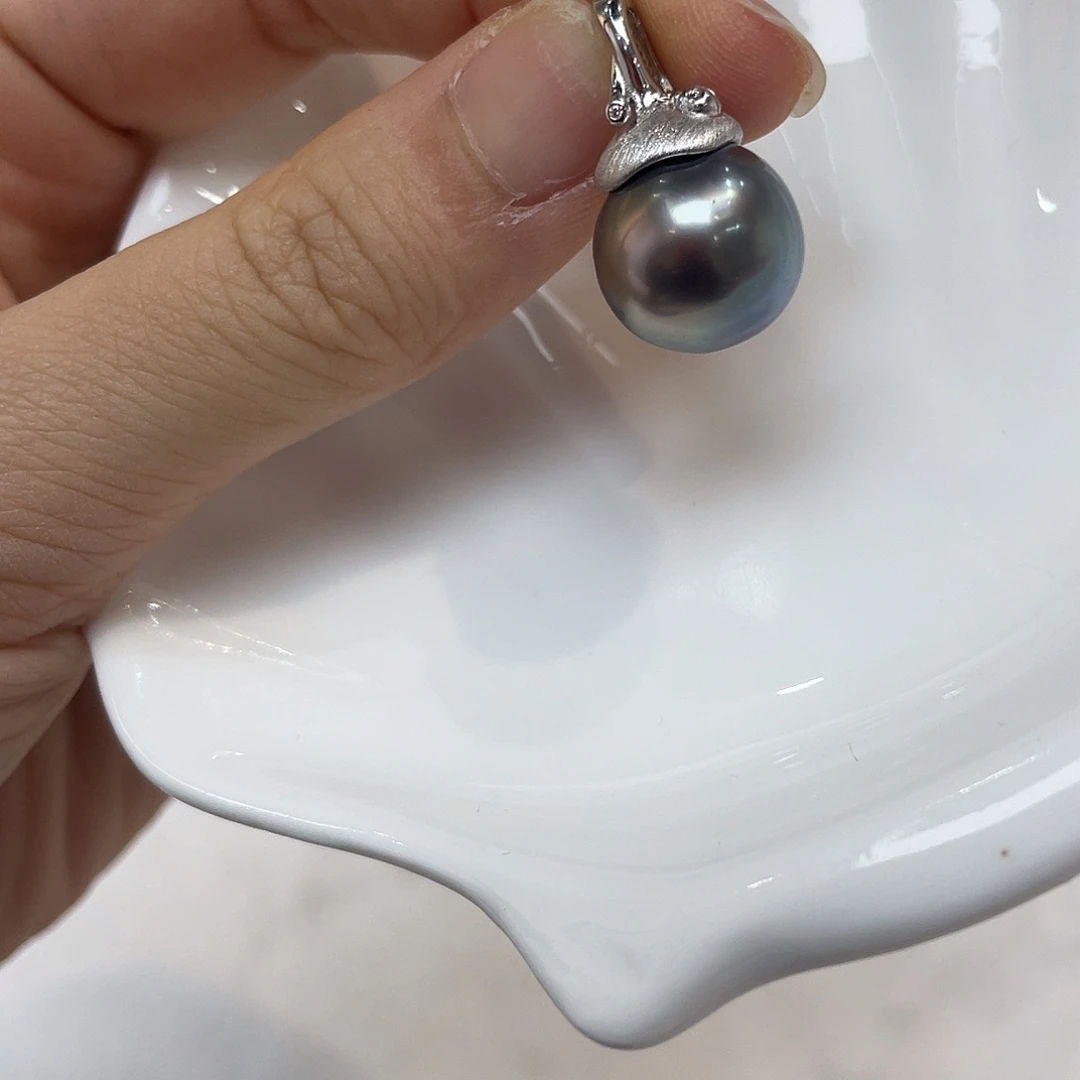 银S925镶嵌吊坠(不含链)海水珍珠