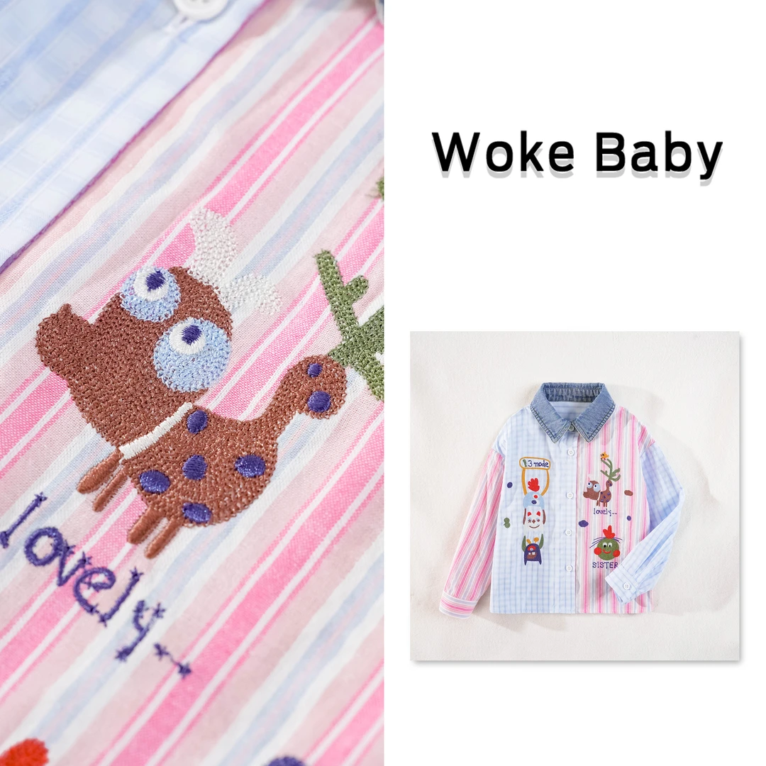 2025女童春季新款长袖外套汉服儿童衬衫F063