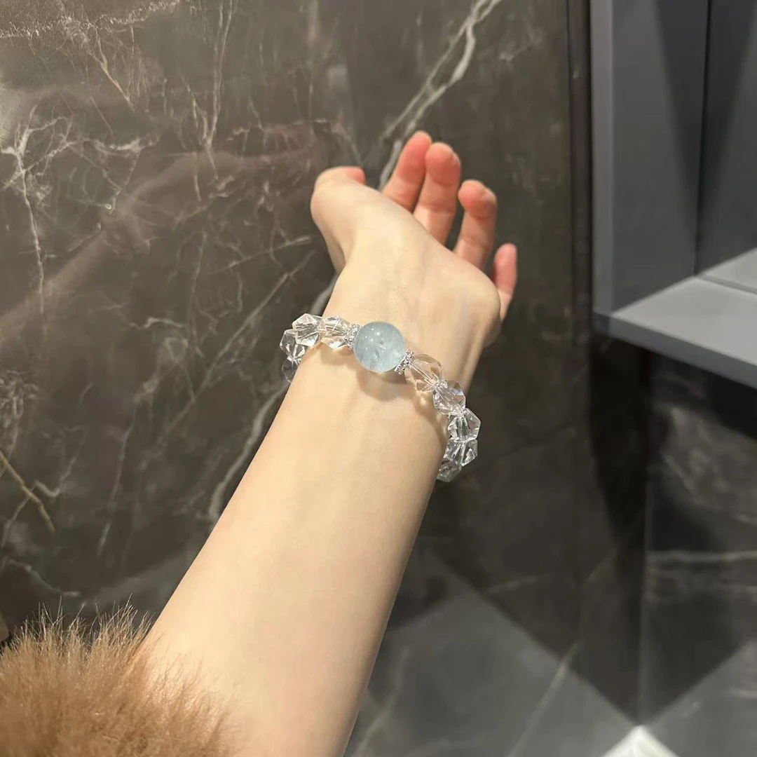 S170 卡12mm随型白水➕海蓝宝设计款手串