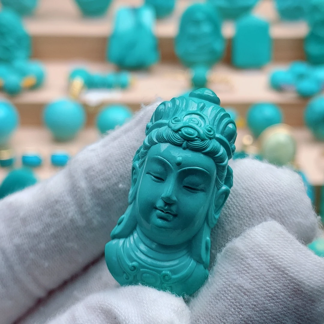 绿松石未镶嵌观音