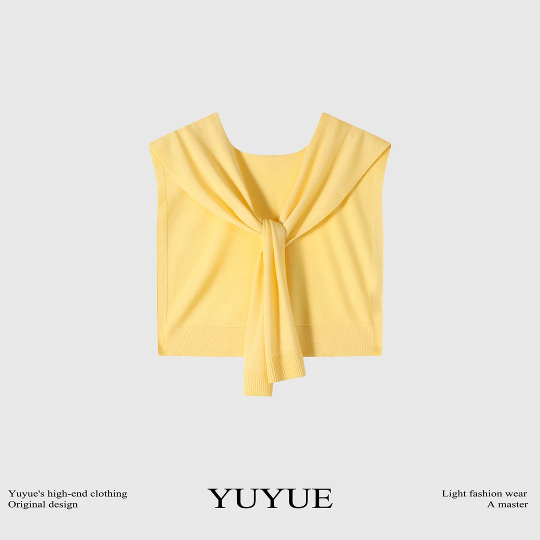 时尚休闲纯色披肩法式护颈披肩简约风薄款护肩83040