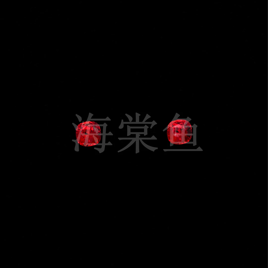 925银仿水晶耳饰 时尚气质百搭【施】大红方形耳钉5309