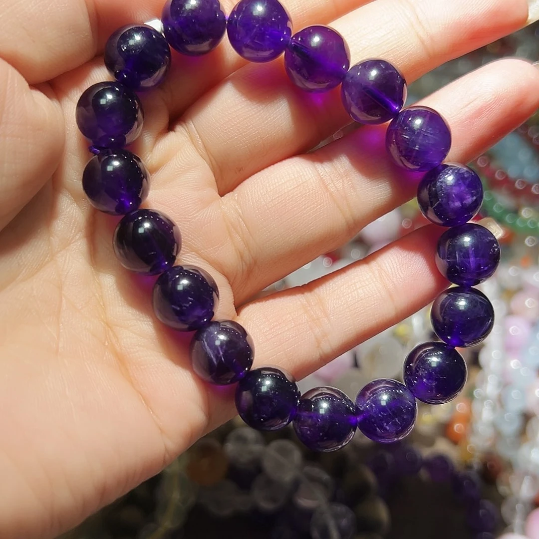 水晶手链未镶嵌乌拉圭紫水晶12毫米