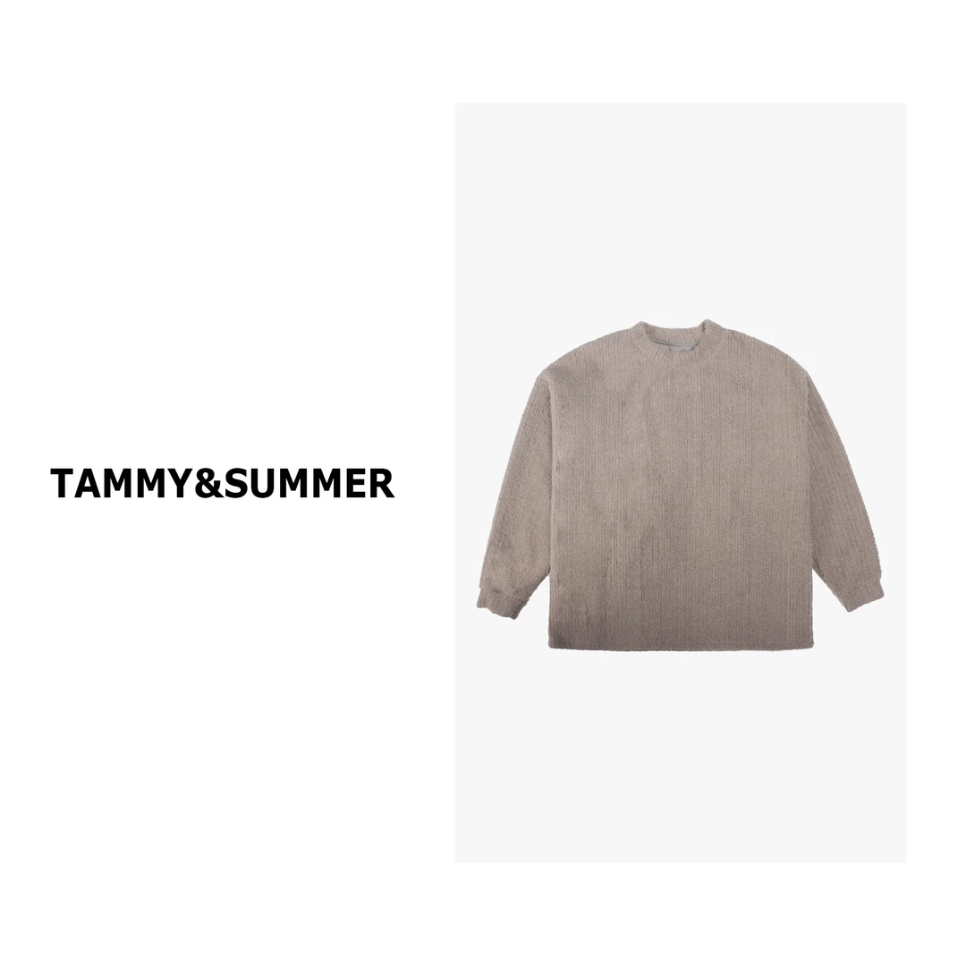 【Tammy&Summer】纯色百搭加厚宽松慵懒风长袖圆领针织毛衣50739