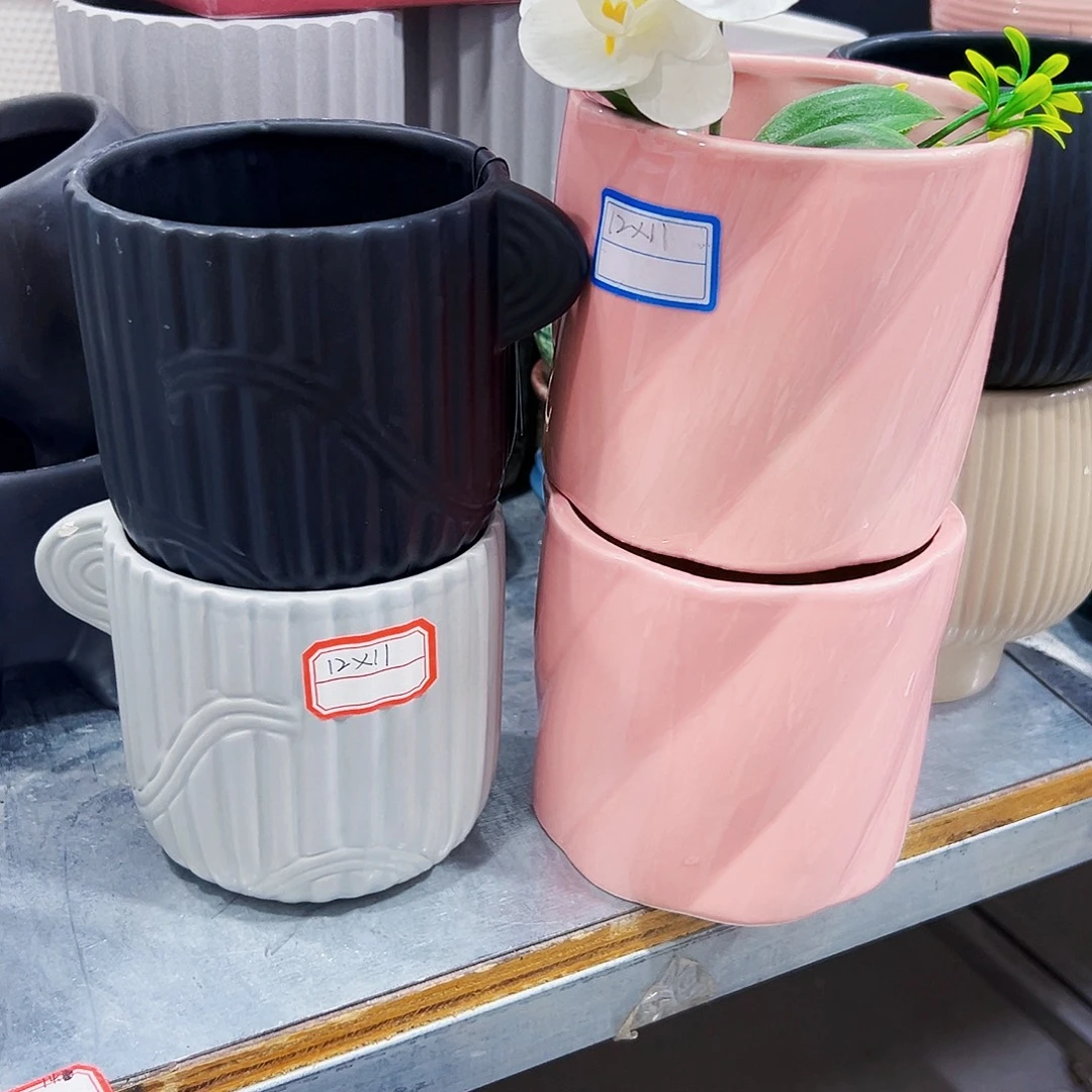 外贸尾单陶瓷花盆凑单10 米包邮