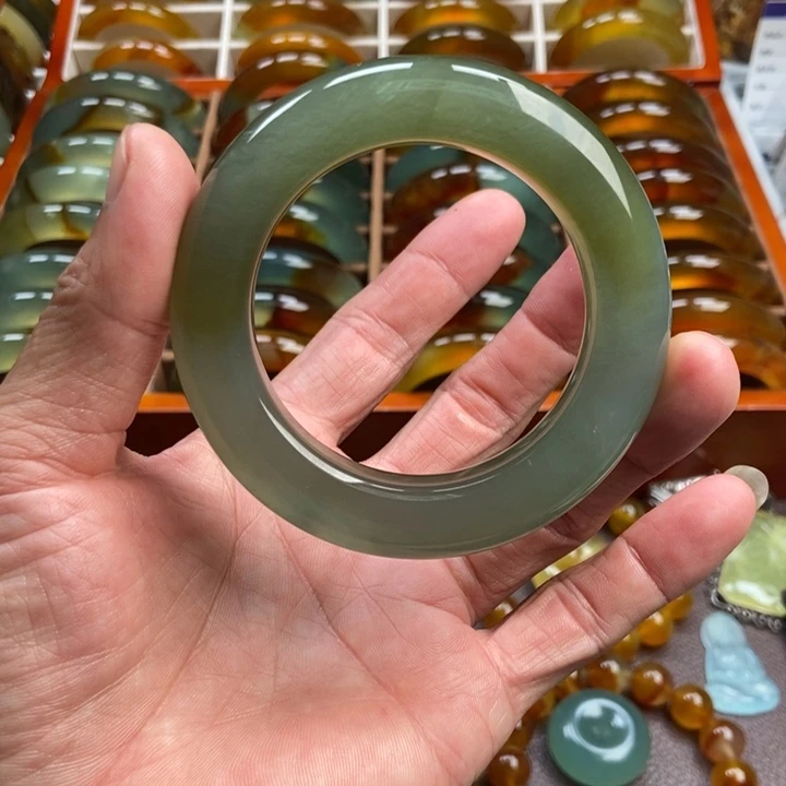 N***h蛇纹石玉未镶嵌手镯手串戒指吊坠