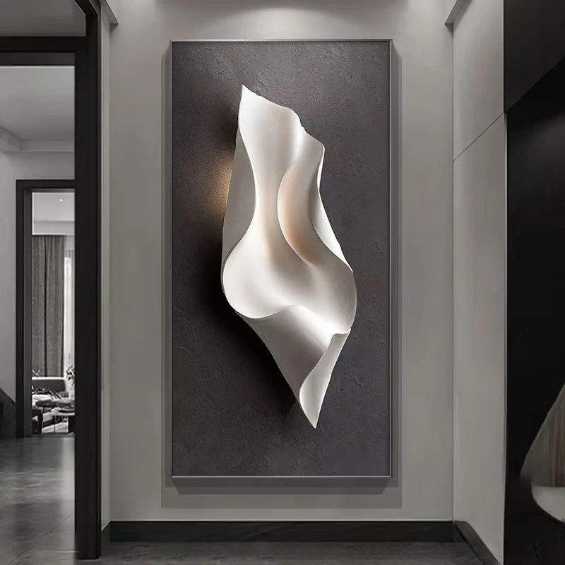 高级入户门玄关抽象高级走廊过道客厅背景墙挂画装饰画客厅背景墙
