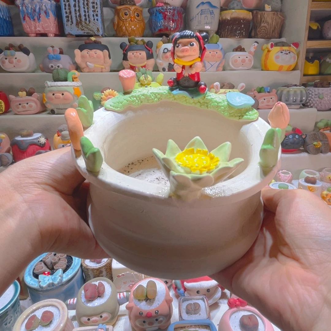 111纯手工制作重工盆盆