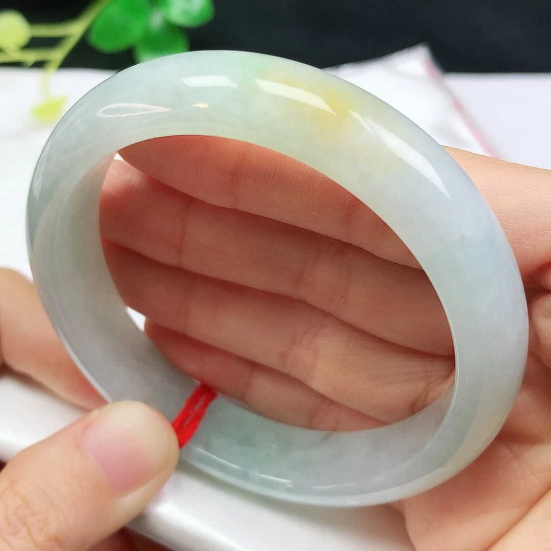 未镶嵌手镯翡翠57圈口黄翡819