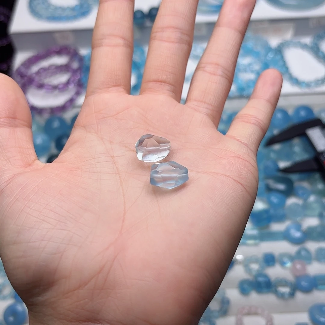 水晶手链未镶嵌海蓝宝随行两个特价