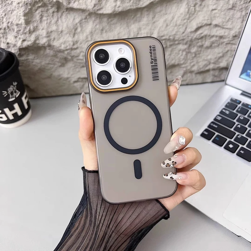 磨砂磁吸适用苹果16promax肤感手机壳全包透明iphone15/14超薄13