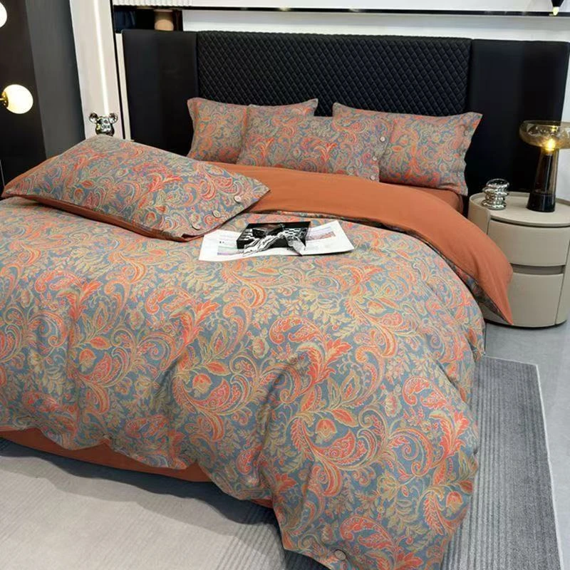 2025新款轻奢复古双层纱四件套--凤舞柔软舒适高端新款龙飞凤舞