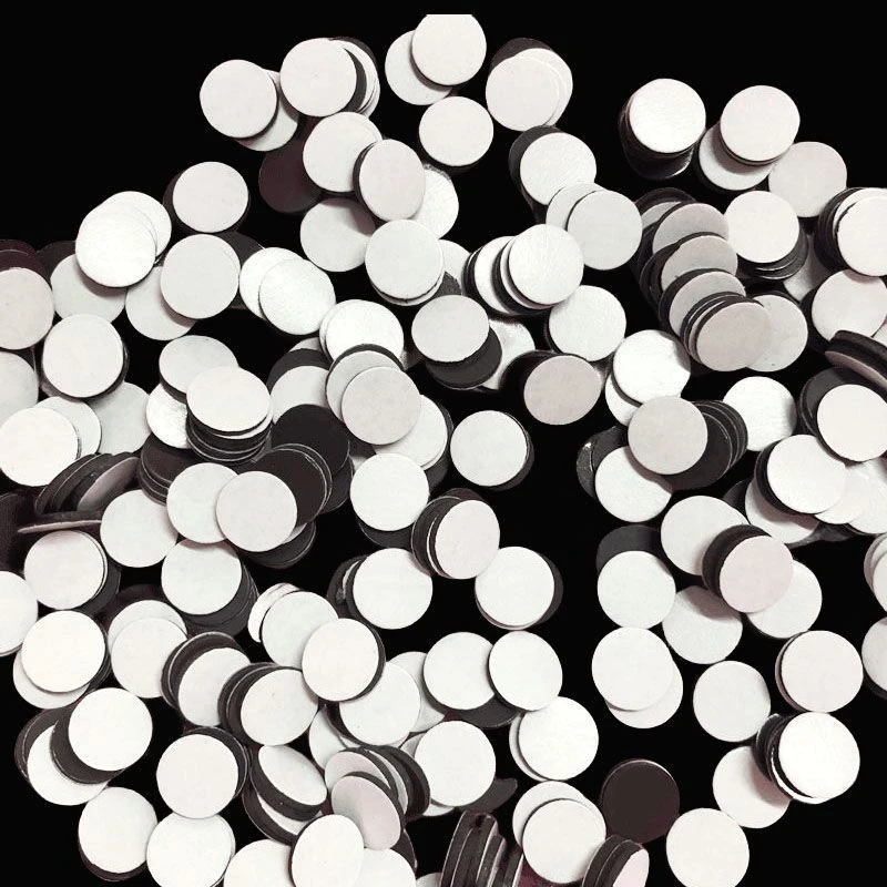 黑色磁力圆形软磁磁铁磁冰箱贴磁片背胶