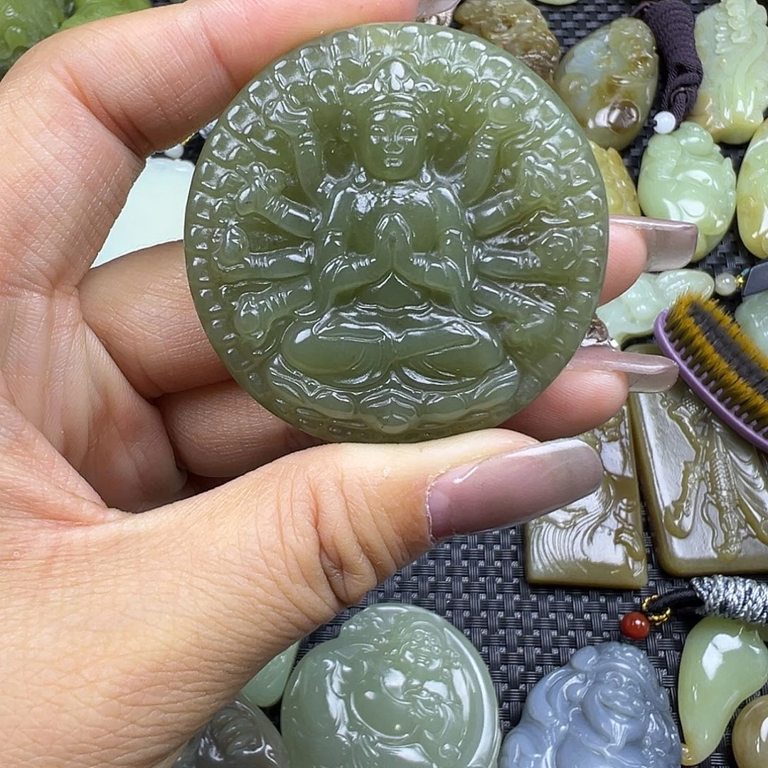 和田玉未镶嵌吊坠(不含链)福利漏，不退不换