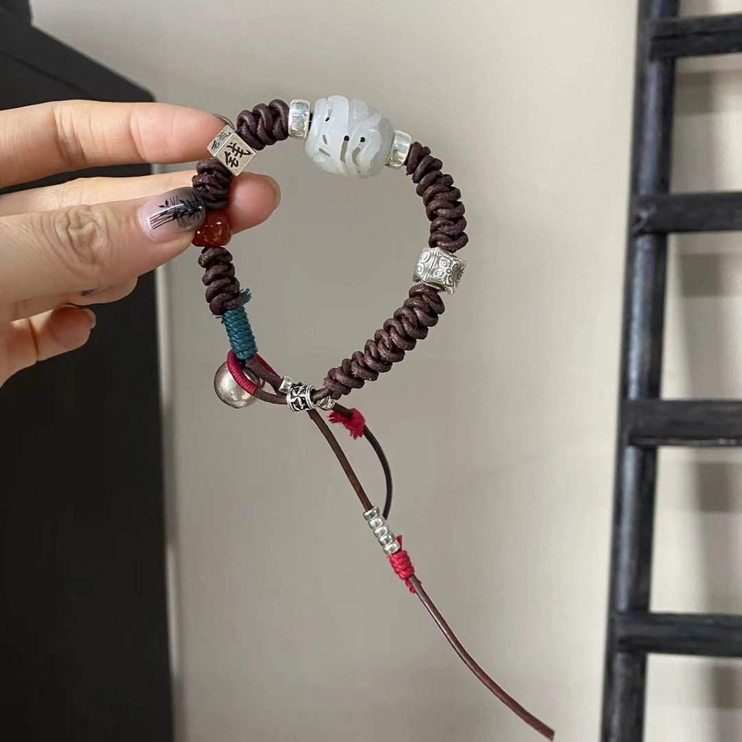 925银布艺手链 925纯银 2024新款手链手串编织民族风302小白