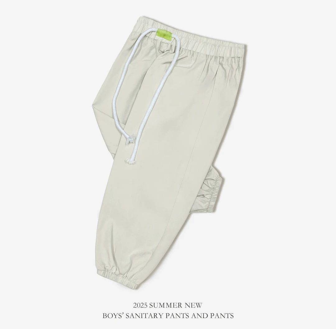 儿童薄款裤子新款休闲长裤宽松舒适纯棉运动裤男童夏季防蚊裤长裤