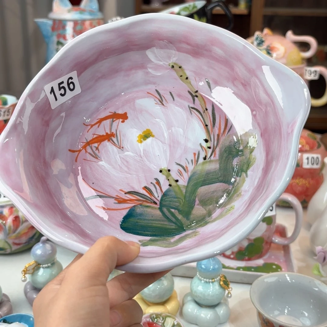 景德镇手绘高温釉下彩陶瓷茶具