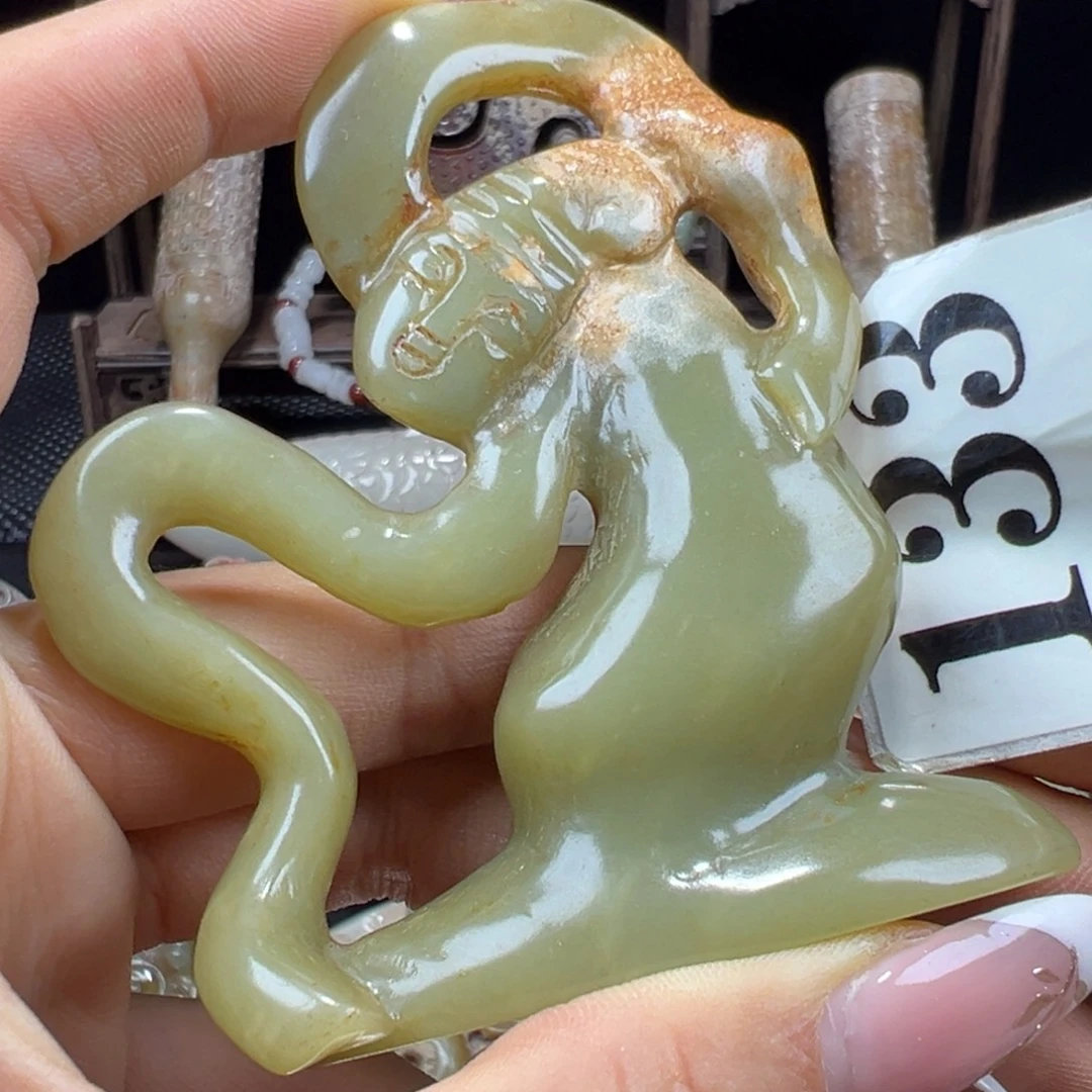 和田玉未镶嵌挂件