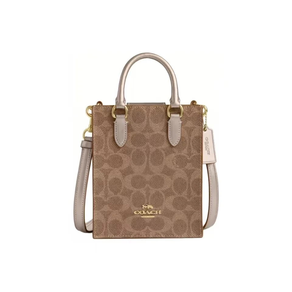 COACH蔻驰 CX188 IMXD3  迷你卡其色琴谱包 14*5*17 礼盒装