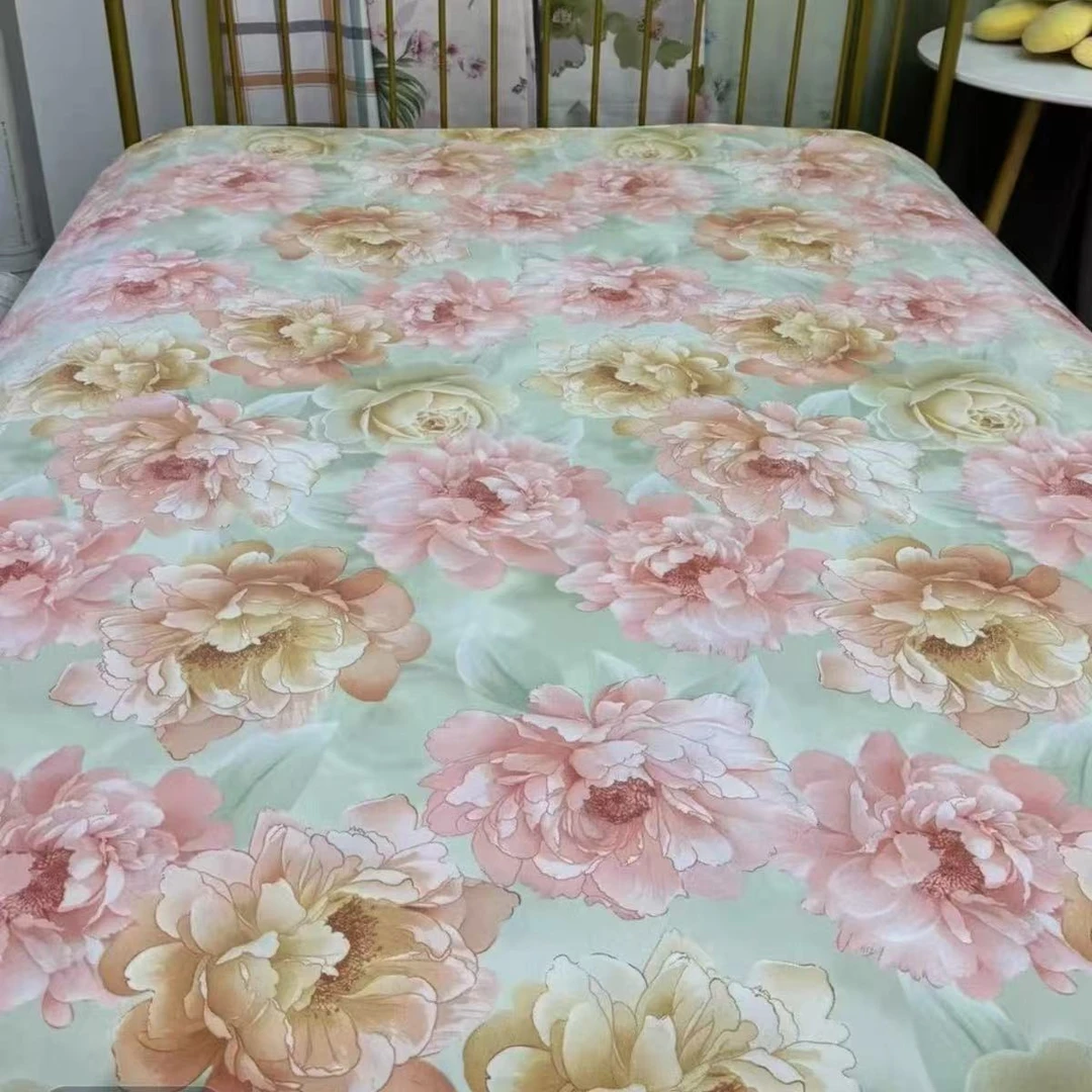 (盛开牡丹被套)2.0米*2.3米被套舒适柔软云朵棉加密小斜纹