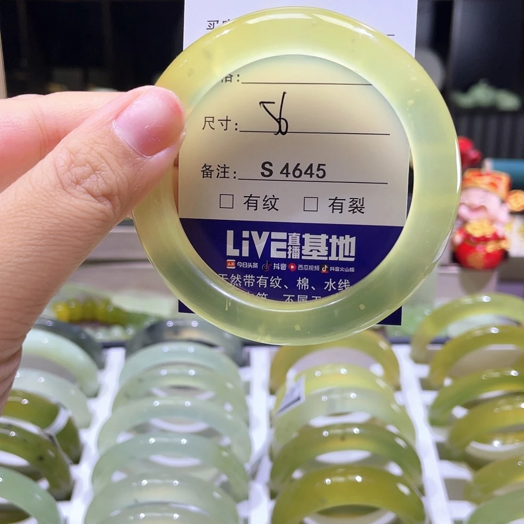 蛇纹石玉未镶嵌手镯4645