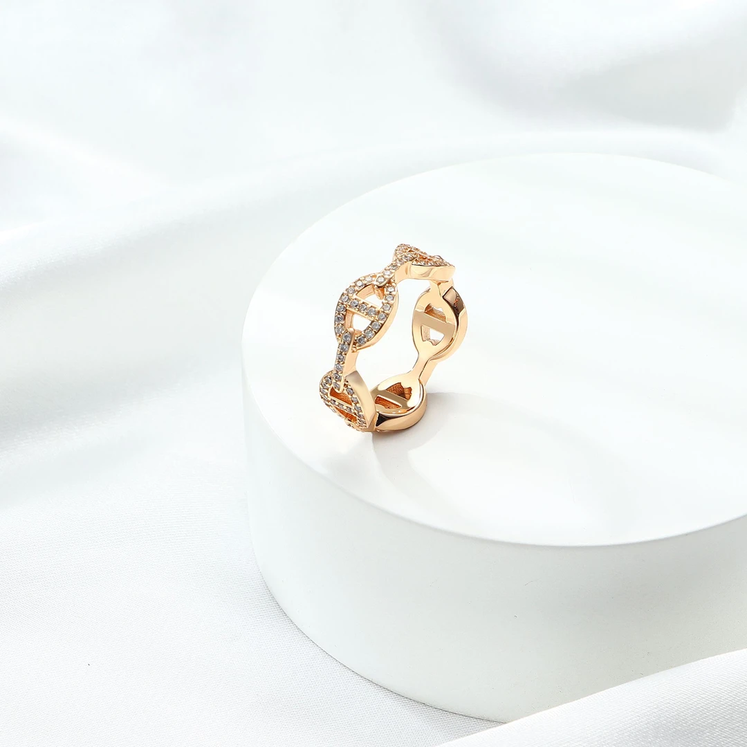 Tender Jinger 铜合金戒指 猪鼻子满天星戒指气质时尚